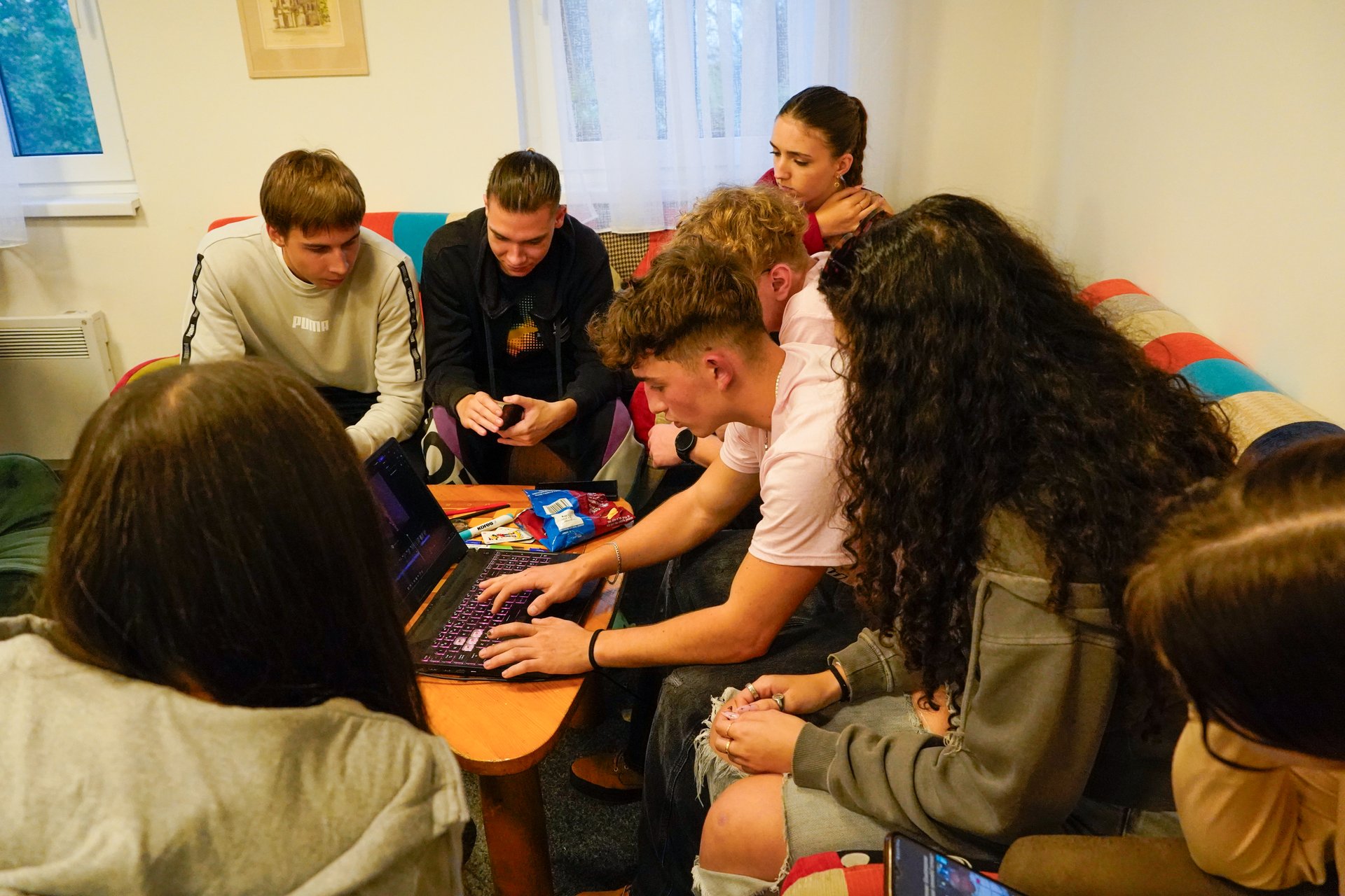 Reviewing footage together
