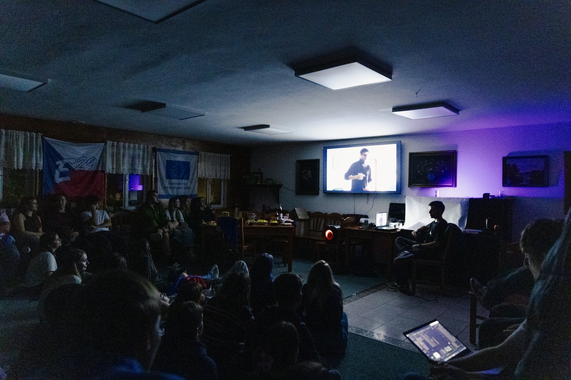 The room watching the films back