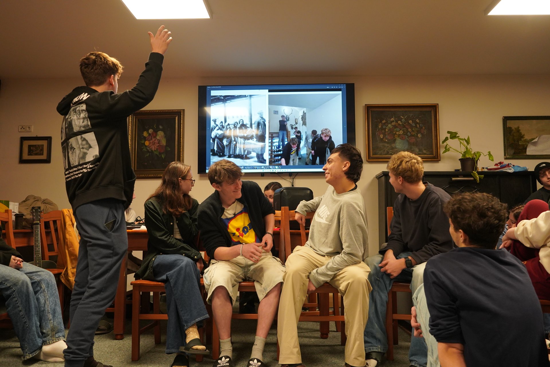 Participants during an early group activity