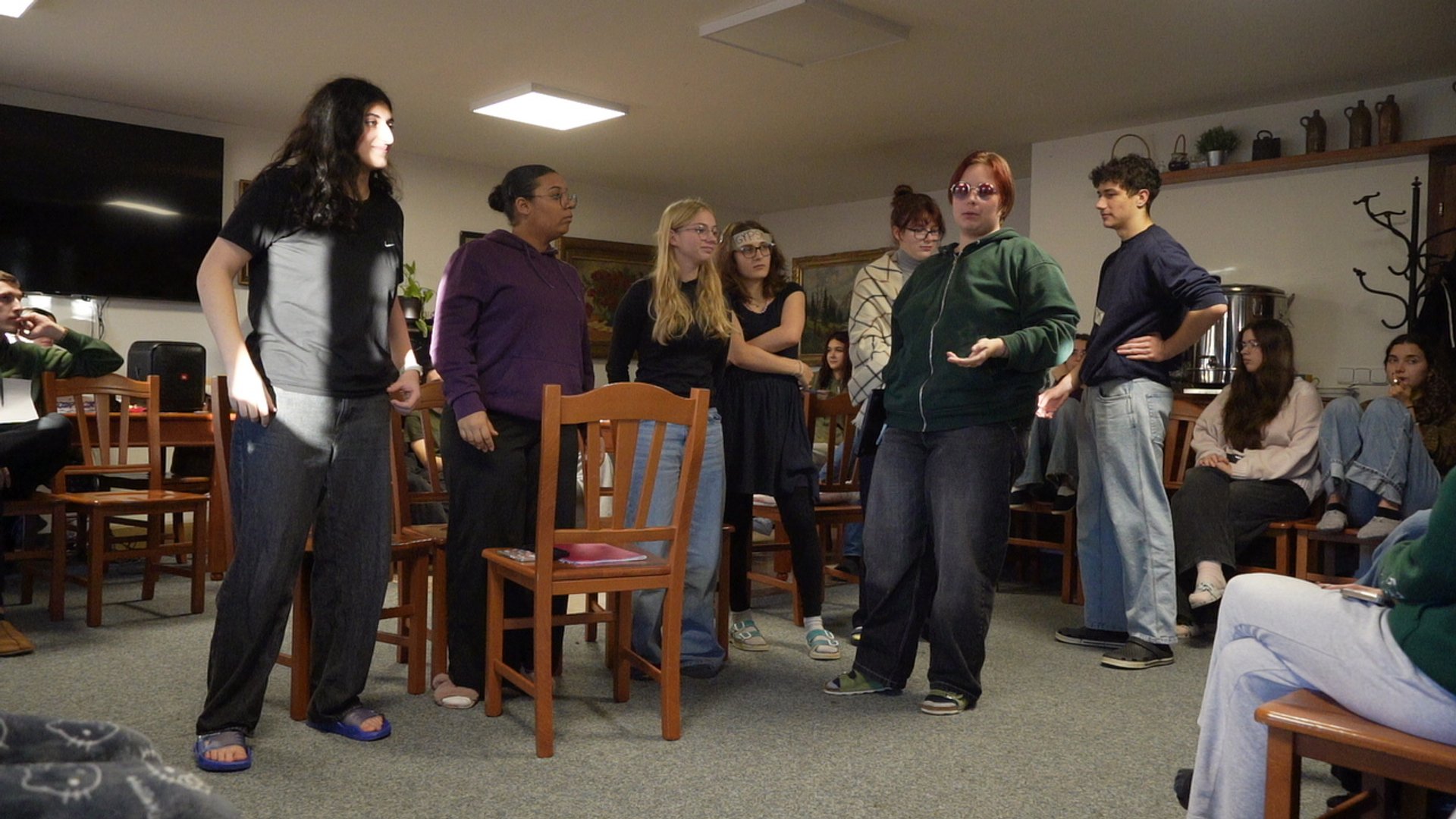 Participants during a session at Chata pod Lipami