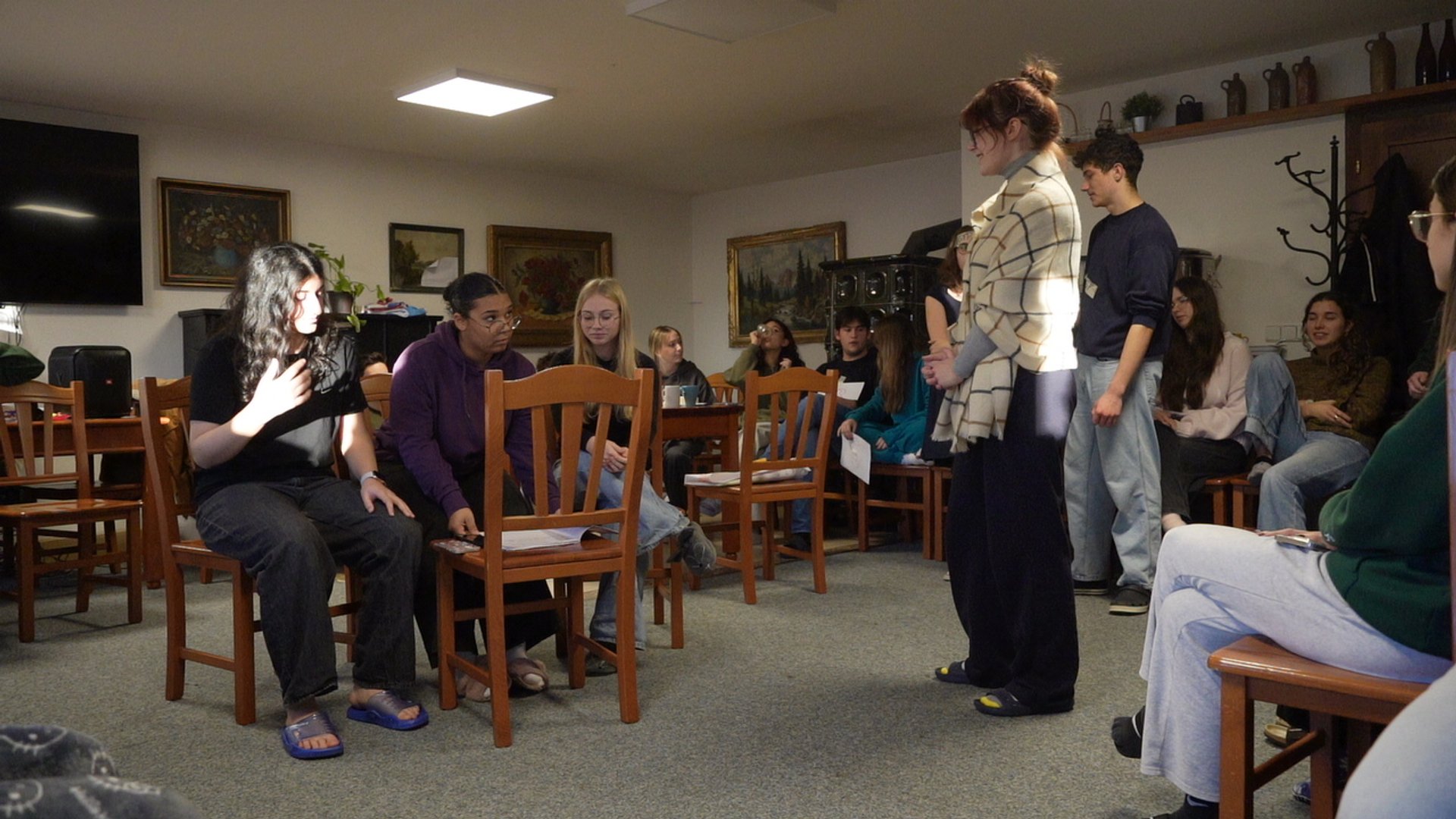 Participants during the Invisible Backpack session