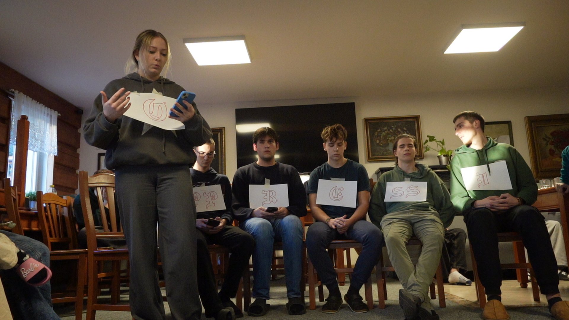 Participants during the Invisible Backpack session