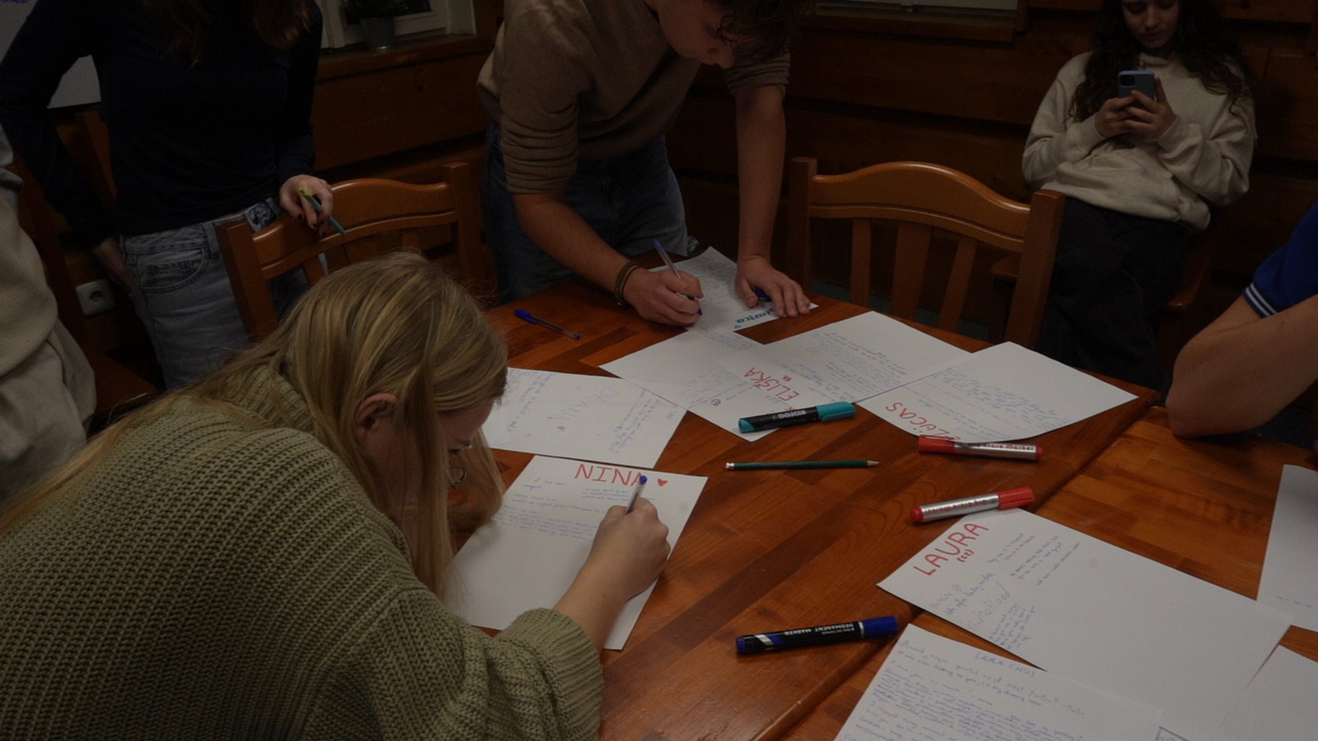 Participants during a session at Chata pod Lipami