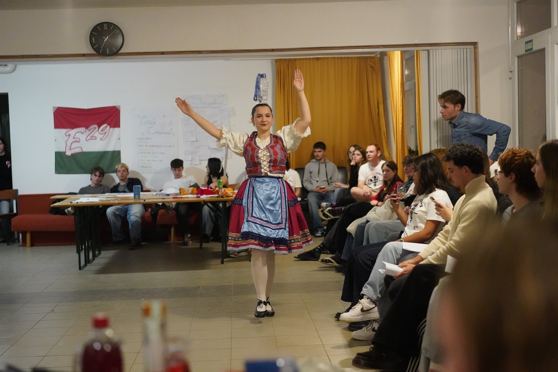 A folk dance during a cultural evening