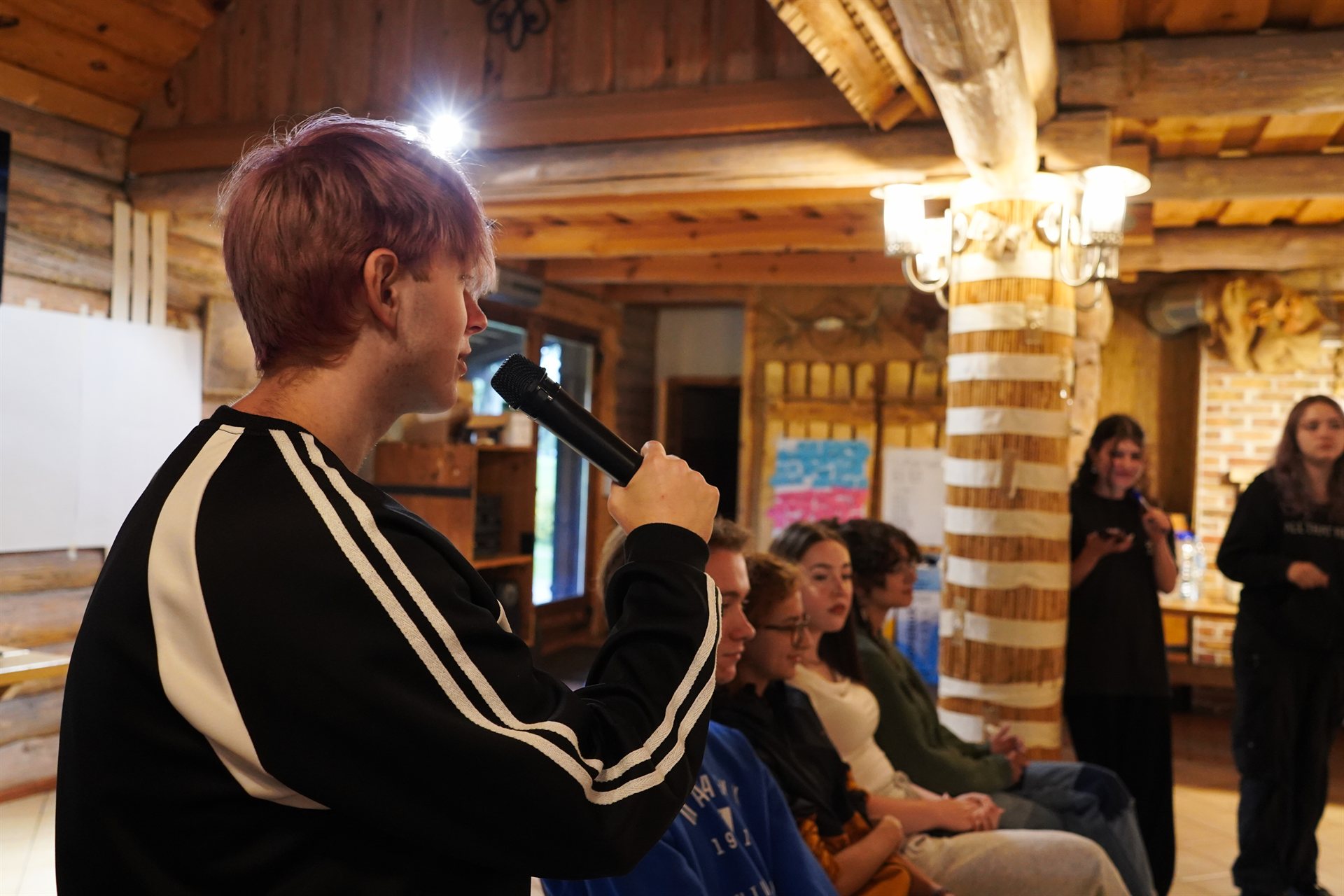 Taking the microphone during a session