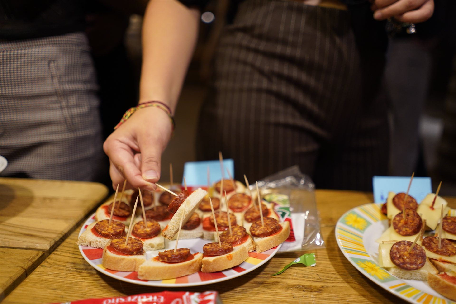 Hungarian cured-sausage snacks to share