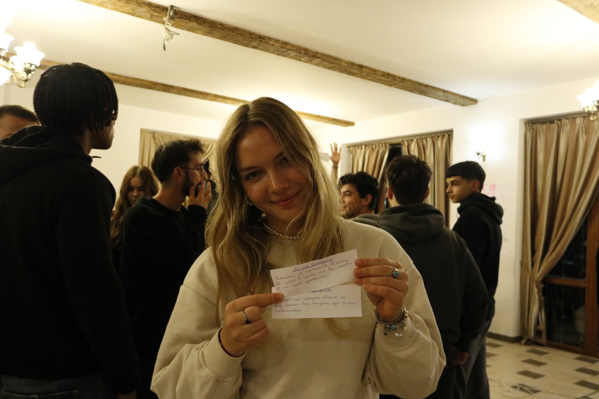 A participant sharing their result