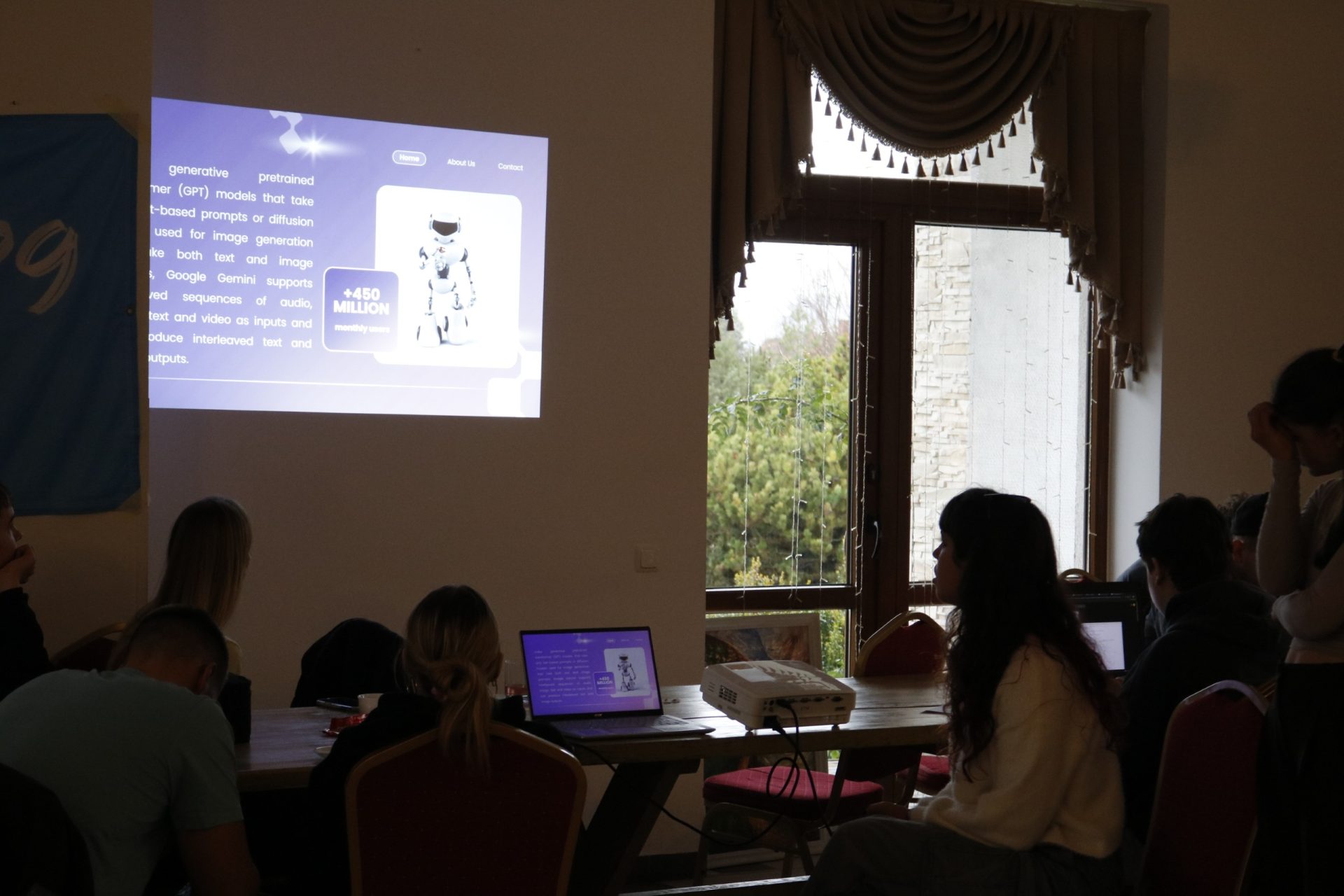 A working session indoors
