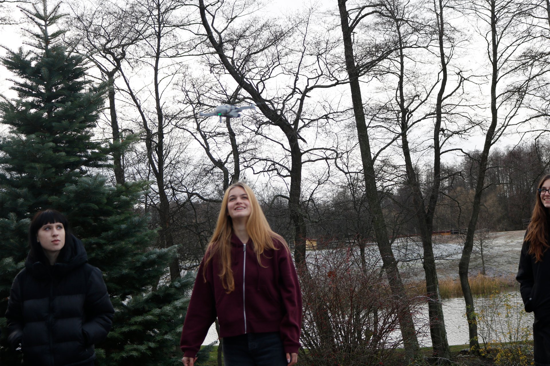 Two participants on the venue grounds