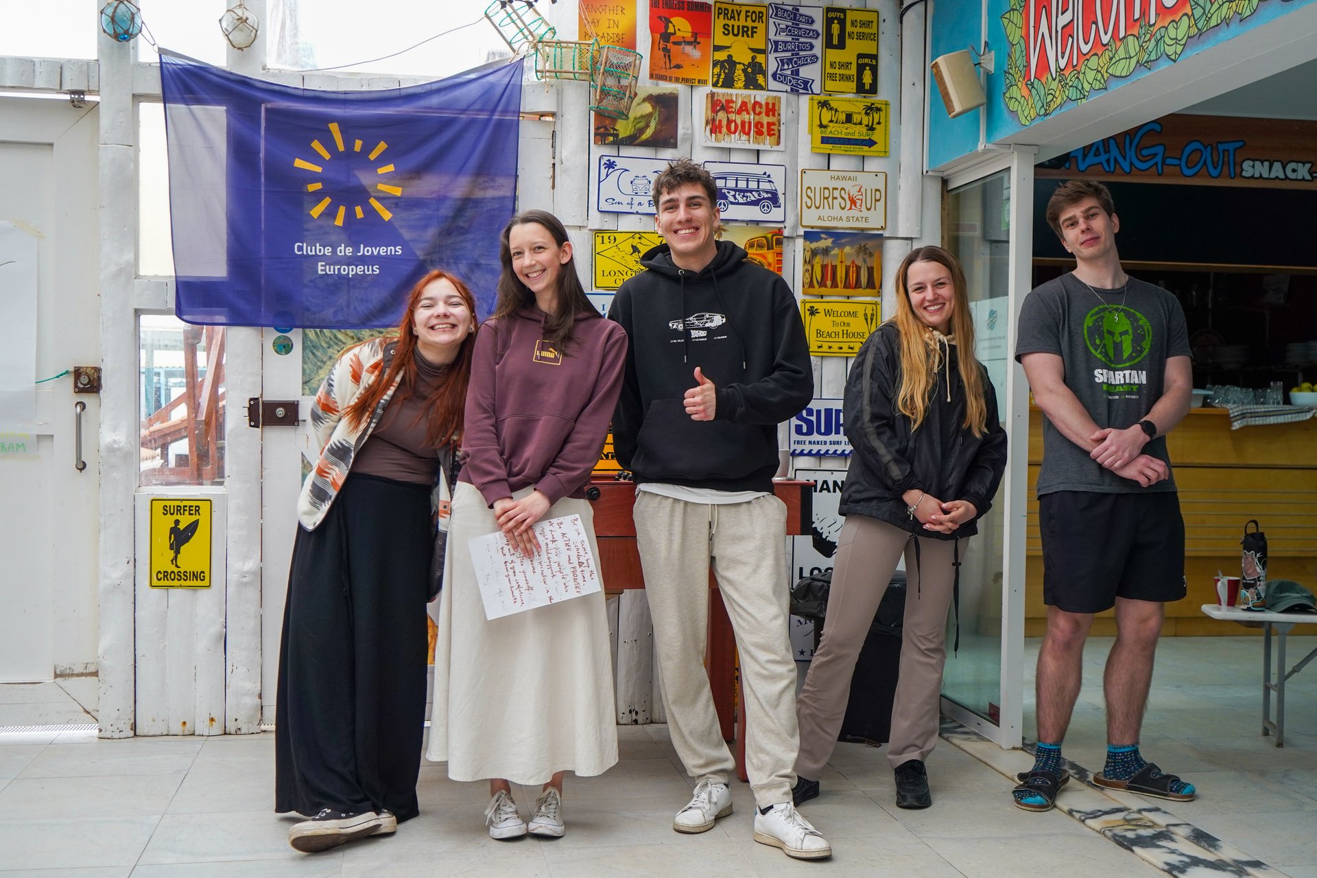 Our team on the Portuguese coast